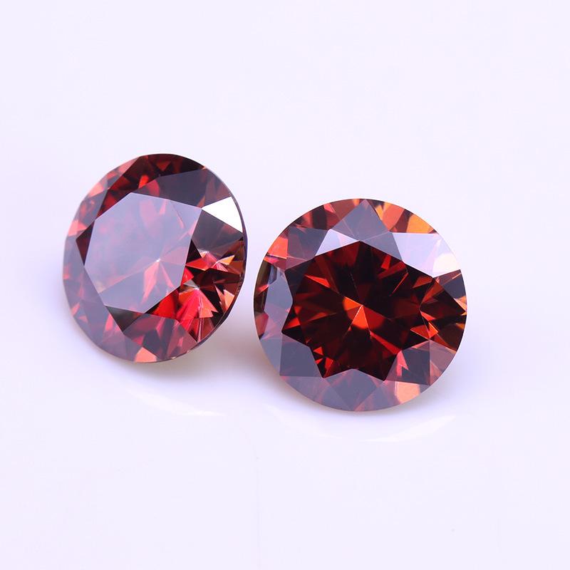 Round Multicolor Moissanite Stones: Red, Yellow, Blue, Green & Paraiba Colors