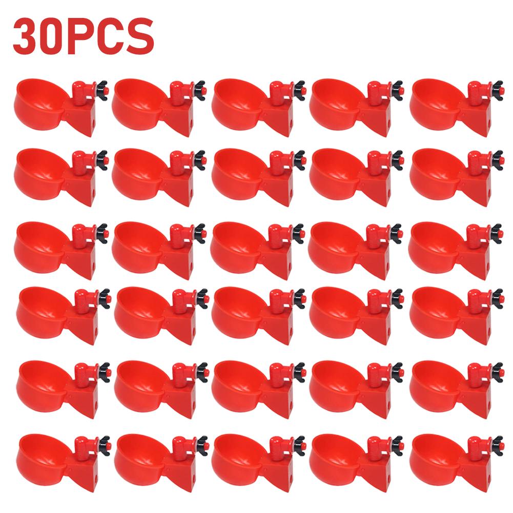 6-48pcs Chicken Duck Drinking Cup Automatic Drinker Chicken Feeder Drinking Fountain Practical Convenient Tools Feeding Supplies