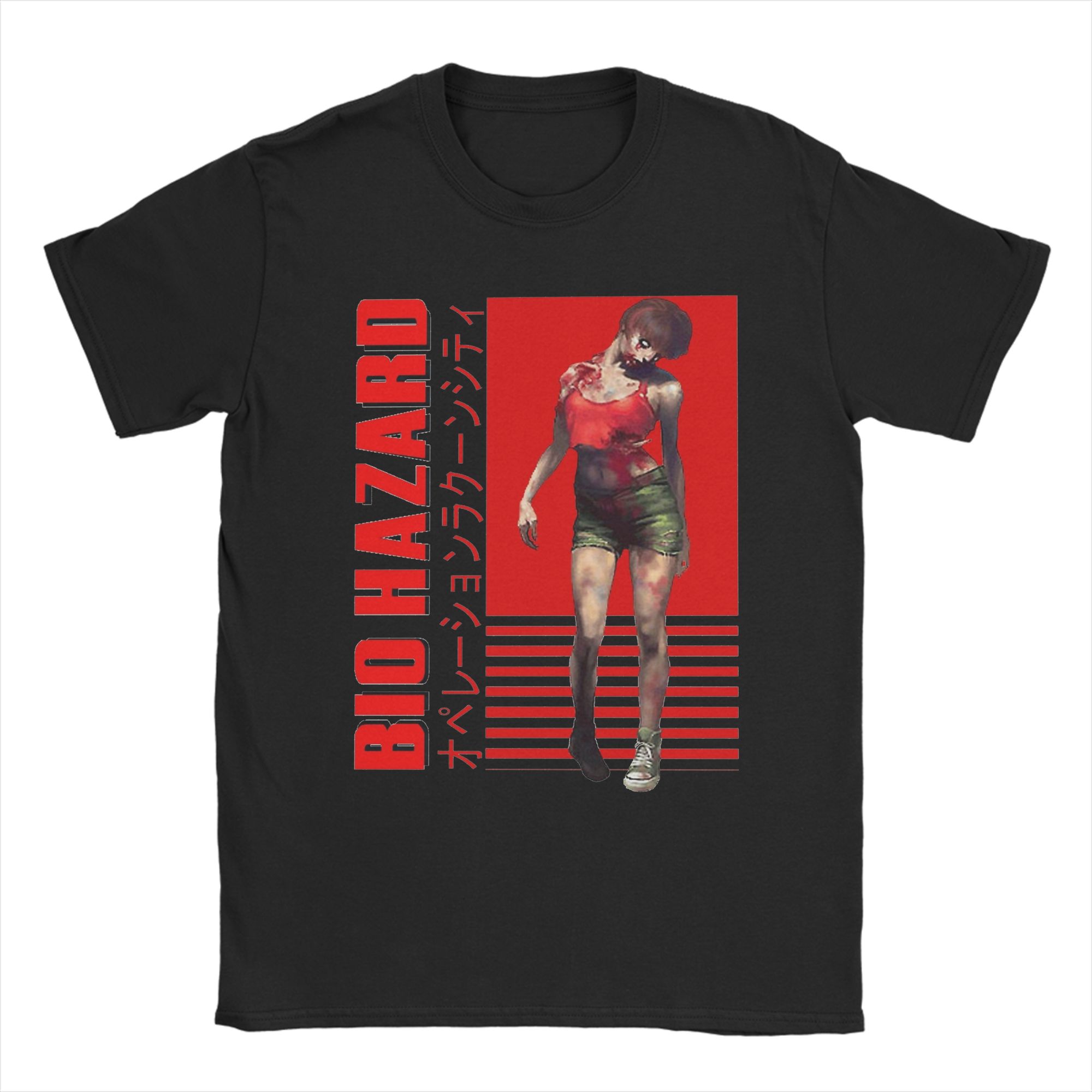 

Retro Biohazard Residents Evils T Shirt Men s 100%Cotton Short Sleeve Round Neck Summer TopsTops - Men s Summer Cotton Graph... 5XL різнокольоровий