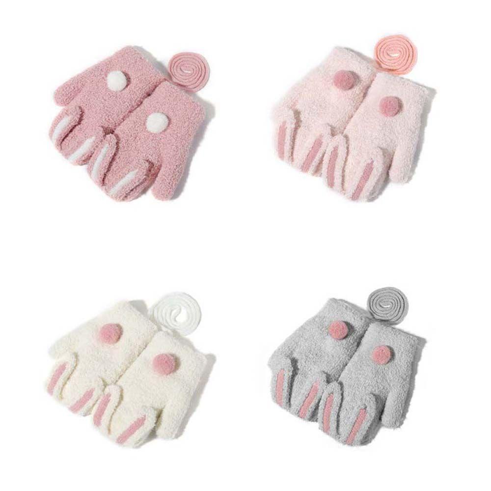 Gloves For Toddler Baby Thick Kids Gloves Full Finger Mittens Children Gloves Hanging Neck Gloves