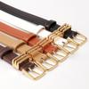 Womens Slim Faux Leather Belt With Alloy Pin Buckle Casual Chic Waistband Jeans Office Wear