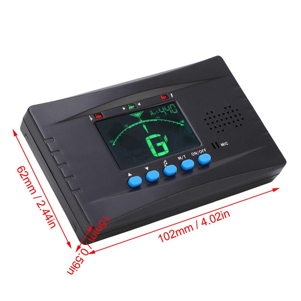 Guzheng Metronome Tuner Set Electronic LCD Screen Tone Generator Professional 3 in 1 Tuning Accessory