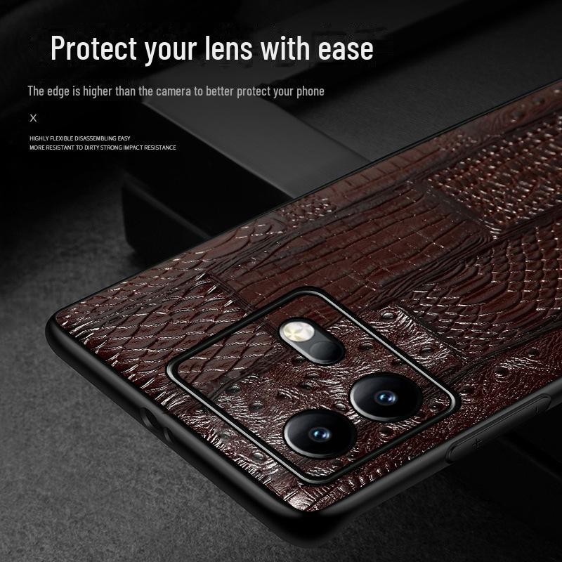 IQOO Neo9 Schutzhülle aus Rindsleder: Hochwertiges All-Inclusive-Etui aus echtem Leder für Neo9pro