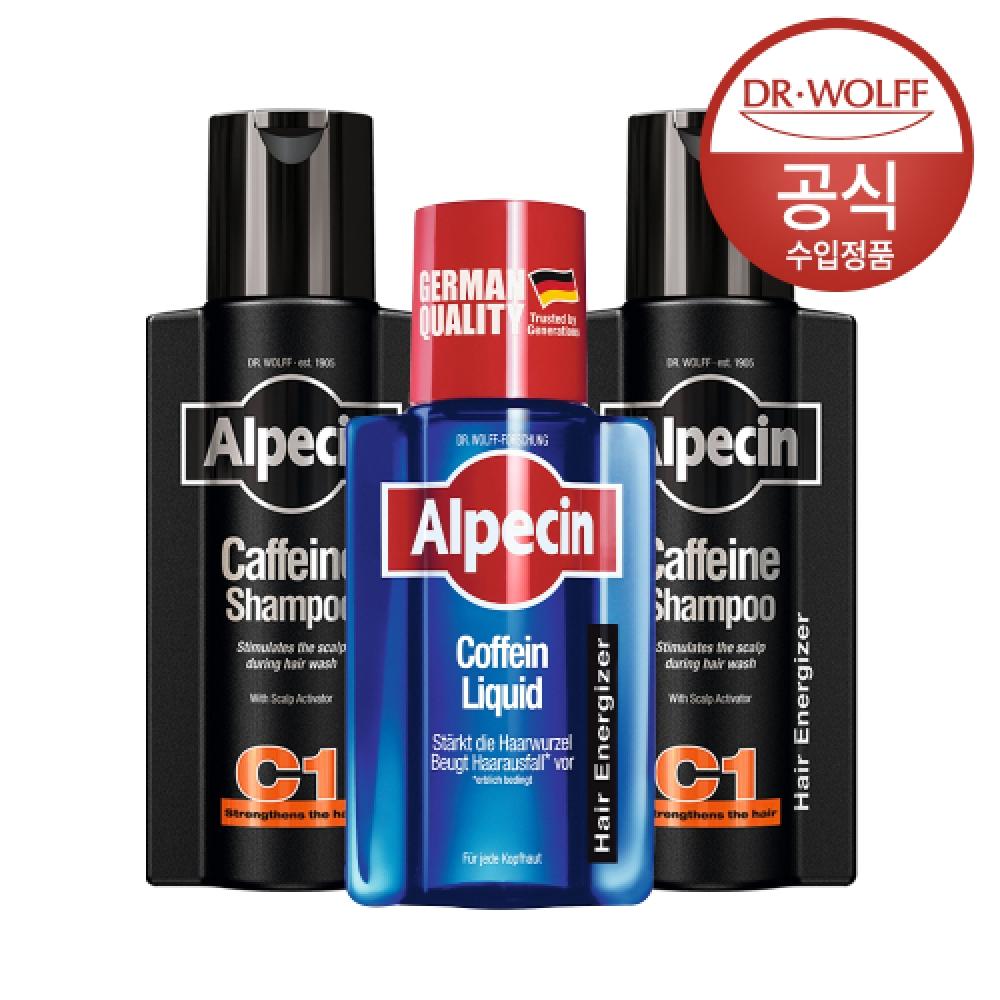 Alpecin Alpecin Caffeine Shampoo C1 Black Edition  Strengthens Hair And Scalp  250ml X 2+ Liquid Hair Tonic 200ml NONE