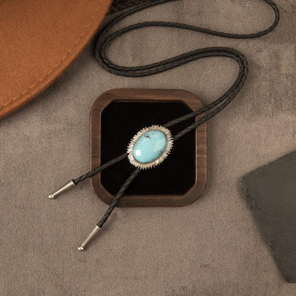 Braided Cowboy Necktie Adjustable Western Necklace Gift Bolo Tie Holiday Costume