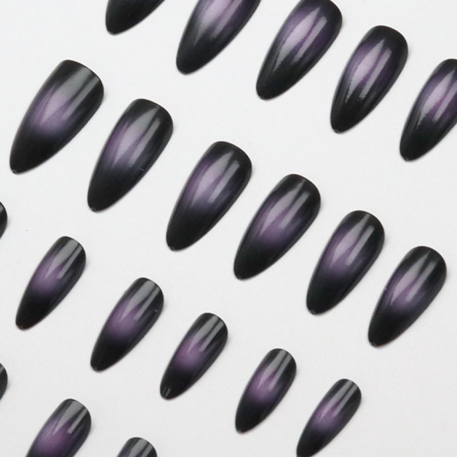 Almond Dream Amethyst Whitening Nail Tips - 24pcs Wearable Versatile Style
