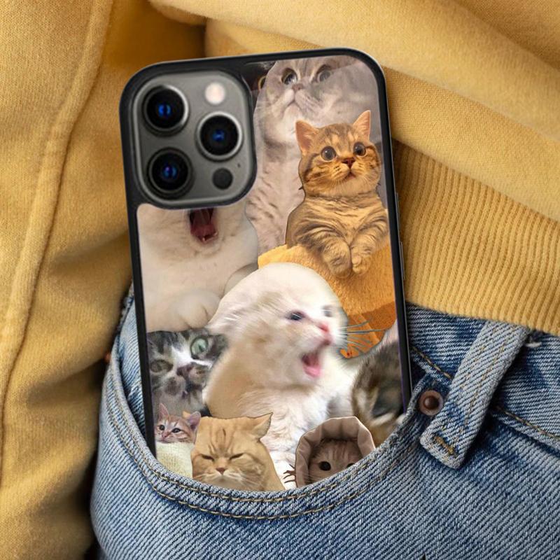 The Most Delightful Cat Soft Phone Case for iPhone 17 Air 16e Pro max 15 Pro 13 14 Plus 11 12 MagSafe Magnetic Coque
