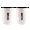 2PCS Garbage Can with Pressure Ring Design Waste Bin Large Capacity Portable Strong Load Capacity Trash Bin for Home Bedroom Bathroom Kitchen