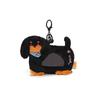 Pabisi Playful Sausage Dog Mini Card Case Keychain With Soft Plush For Daily Use
