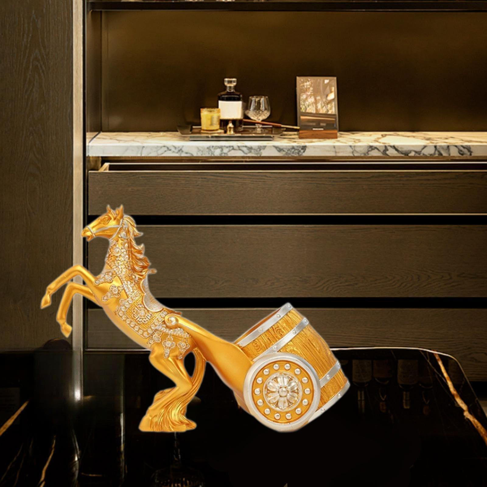 

Декоративный держатель для винной бутылки, креативная фигурка животного, подарок для влюбленных, домашний декор, отдых Horse Gold