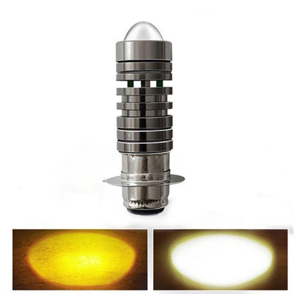 

Moto Accessories 12V LED Motorcycle Light Dual Color 3000K/6000K Head Lamp H4 P15D Driving Lamp