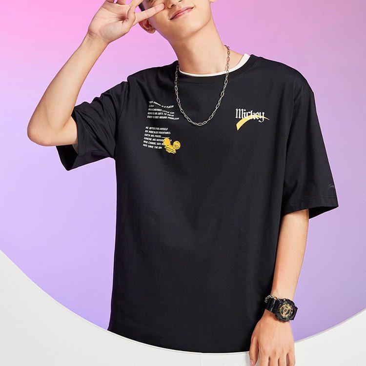 Li Ning x Disney T Shirt Unisex Black AHSR544-2