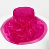 Eugen yarn hat women's European and American style retro big edge flower mesh yarn hat travel visor