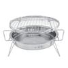 Mini-Grill aus Edelstahl, faltbar, tragbar, runder Grillofen für Outdoor-Camping, Terrasse