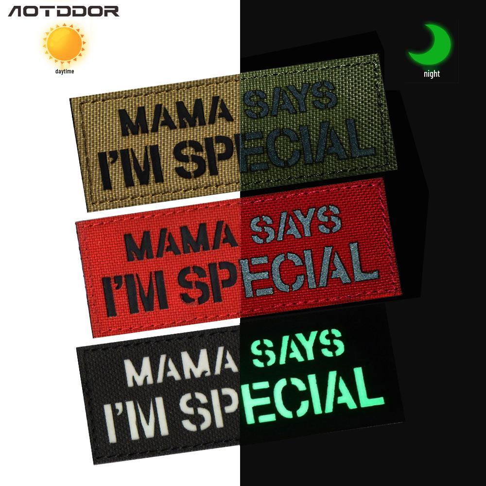 Patchs Velcro Réflectifs 'Maman dit que je suis spécial' pour Sacs à Dos