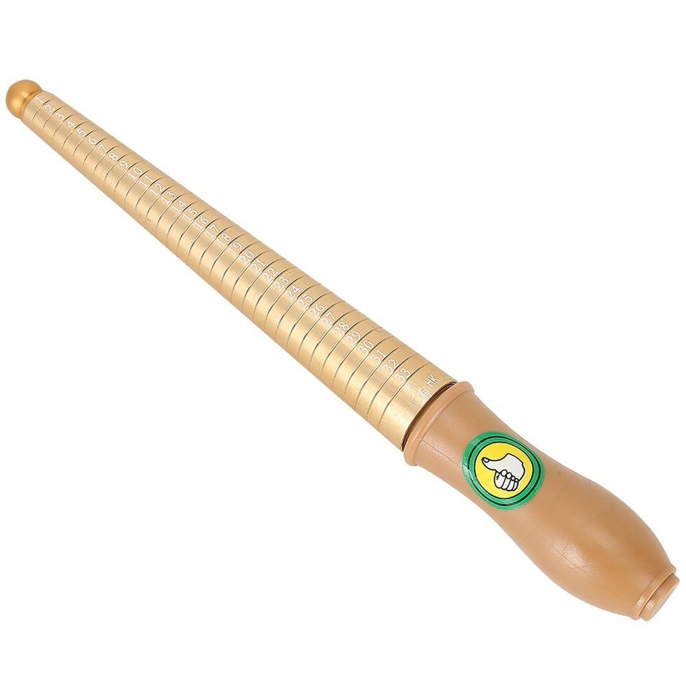 

Professional Plastic Ring Gauge Mandrel Brass Orange Jewelry Tool Ring Measuring Tool Accurate Measurements