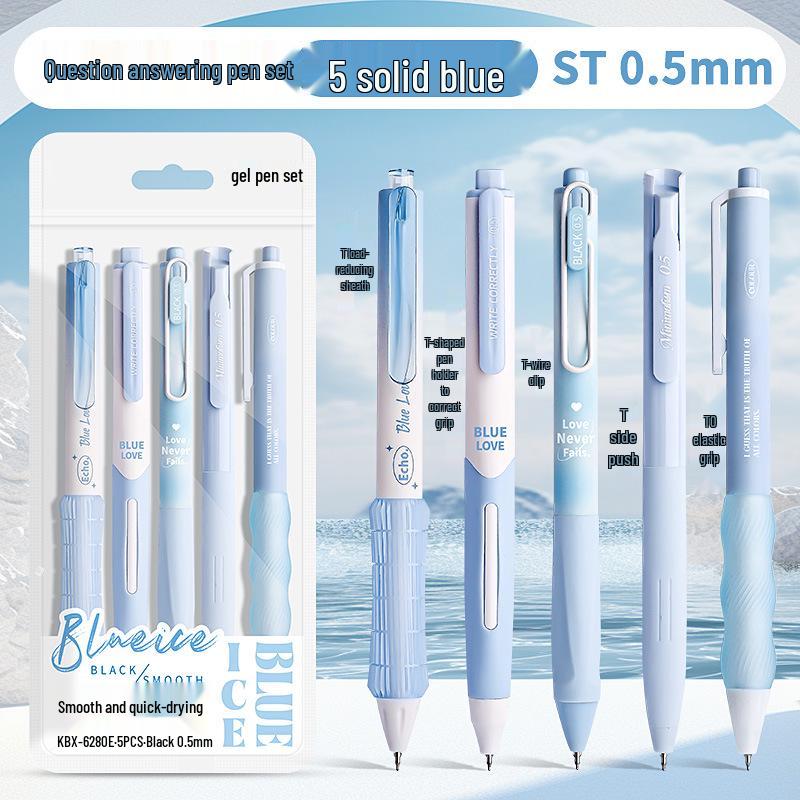 High-Capacity Transparent Practice Pen with Smooth, No-Leak Ink and Replaceable Refill, Designed for Students' Exams.