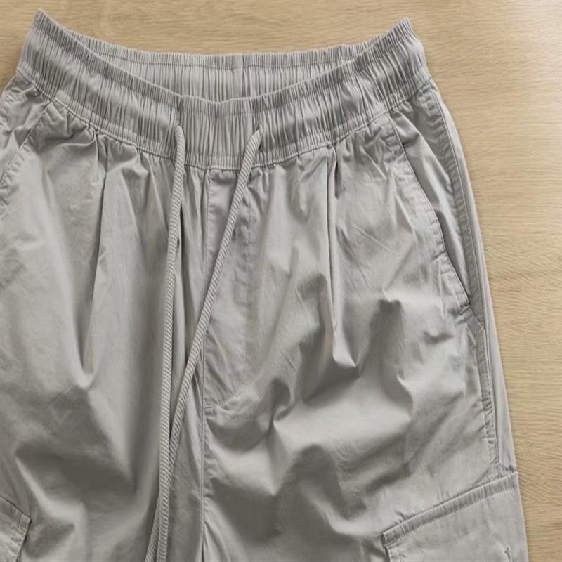 Pantaloni casual la modă pentru bărbați 2023 cu buzunare multiple și manșete - Salopete de lucru cu croială largă