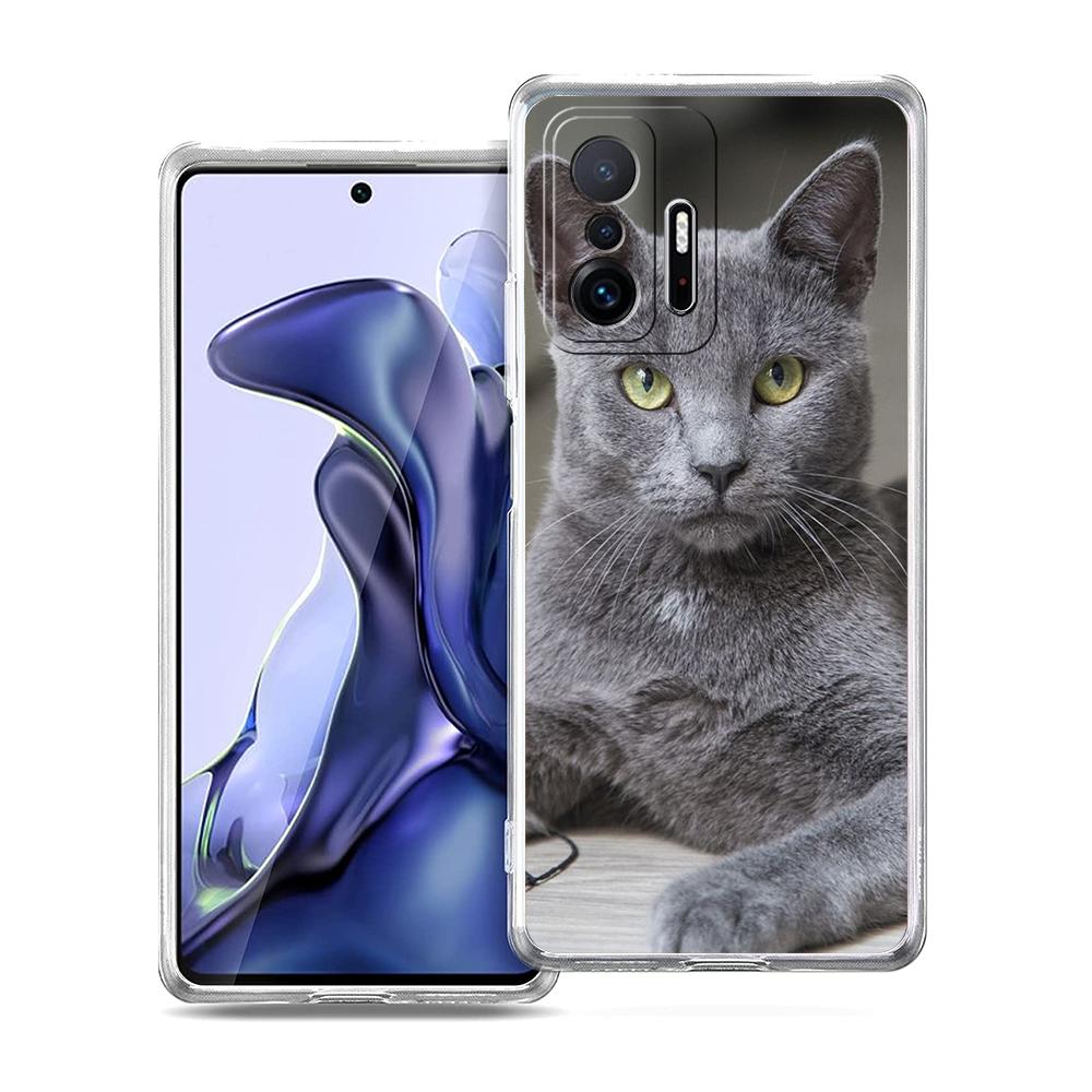 

British shorthair cat Phone Case For Xiaomi 14 13 12 Lite Mi 11 11X 13T 12T 11T For Poco X5 X4 X3 NFC F5 F4 M4 Pro 5G Cover Xiaomi 13T