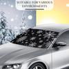 BBTO 2 Pcs Windshield Cover for Ice and Snow 210T Silver Coated Waterproof Frost Cover 69 X 42 Inches All Seasons Windshield Protector with Elastic
