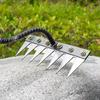 Garden Weeding Rake Heavy-Duty Carbon Steel Weed Puller 5/6/7/8 Teeth Weeder Rake Hand Uprooting Tool
