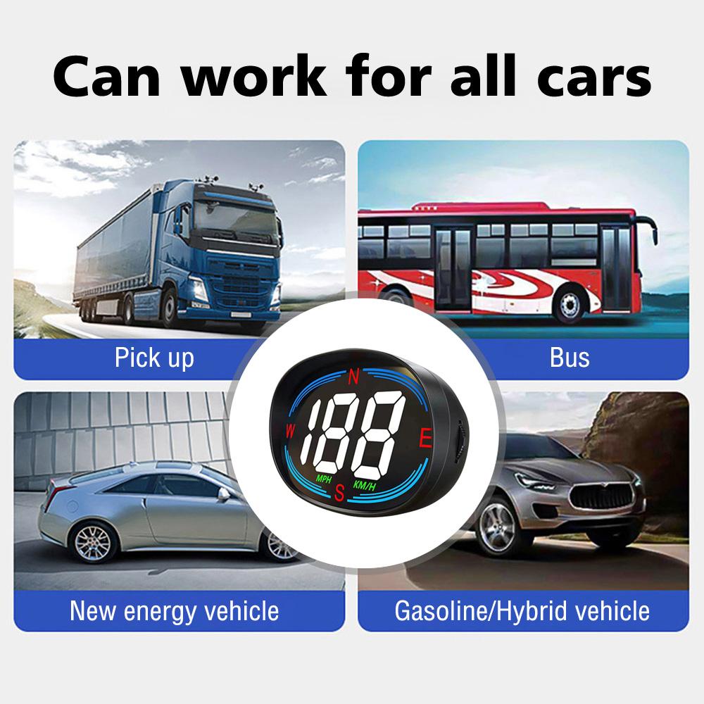 NEW GPS Car Digital Speedometer HUD Head-up Display Speed Alarm Gadgets Inteligentes for All Car MPH KMH