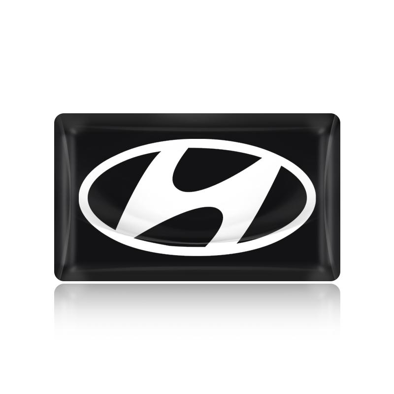 New Carbon Fiber Steering Wheel Car Logo Emblem 3D Stickers For Hyundai Fe Sonata Solaris Azera Creta I30 IX25 IX35