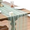 0.75*3M Table Flag Pearl Tulle Gauze Mesh Pearl Chiffon Semi Transparent Sheer Drapes Table Cloth Festival Party