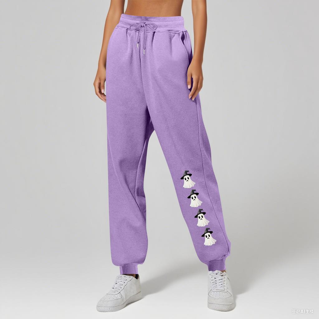 Ladies' Printed Unisex Casual Pocket Drawstring  Pants