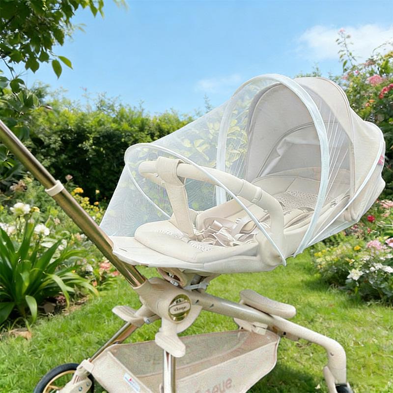 Round 6 T6 Universal Baby Stroller Mosquito Net - Full Coverage Sun Shade Mesh Accessory