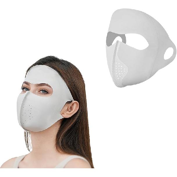 UPF 50+ Sun Protection Face Mask for Women Ice Silk Breathable UV Face Shield Mask Cover for Cycling Hiking Outdoor Sports