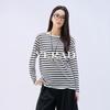YERAD Women's V-Neck Linen-Acetate Blend Long-Sleeve Knit Top