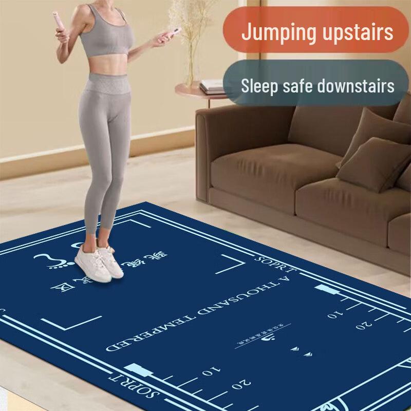 TLXT Leises stoßdämpfendes Springseil und Fitnessmatte
