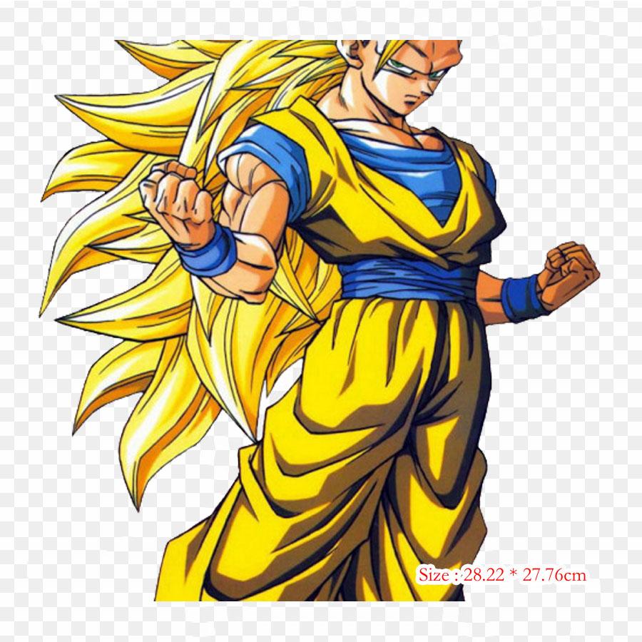 Patches For Clothes Bag Iron On Thermal Stickers Goku Super Saiyan Majin Buu Pattern Washable Heat Transfer