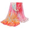 Women Design Printed Silk Soft Silk Chiffon Shawl Wrap Wraps Scarf Scarves