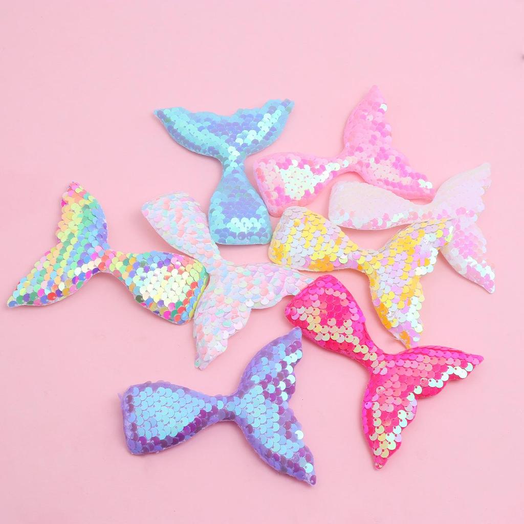 Colorful Mermaid Sequin Hair and Clothing Accessories in Box Packaging
