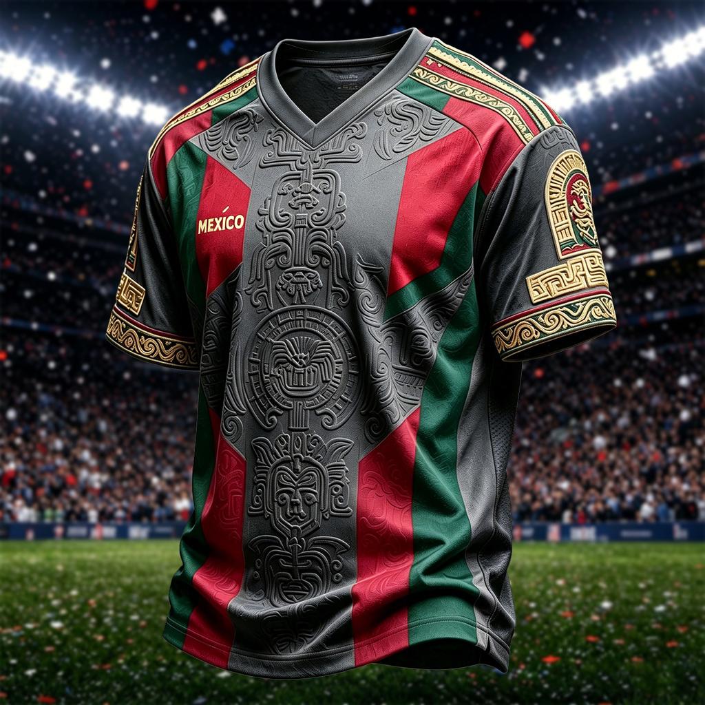 Men's Casual Short Sleeve Tee with Mexico Graphic Print, Lightweight and Breathable Neck for Summer