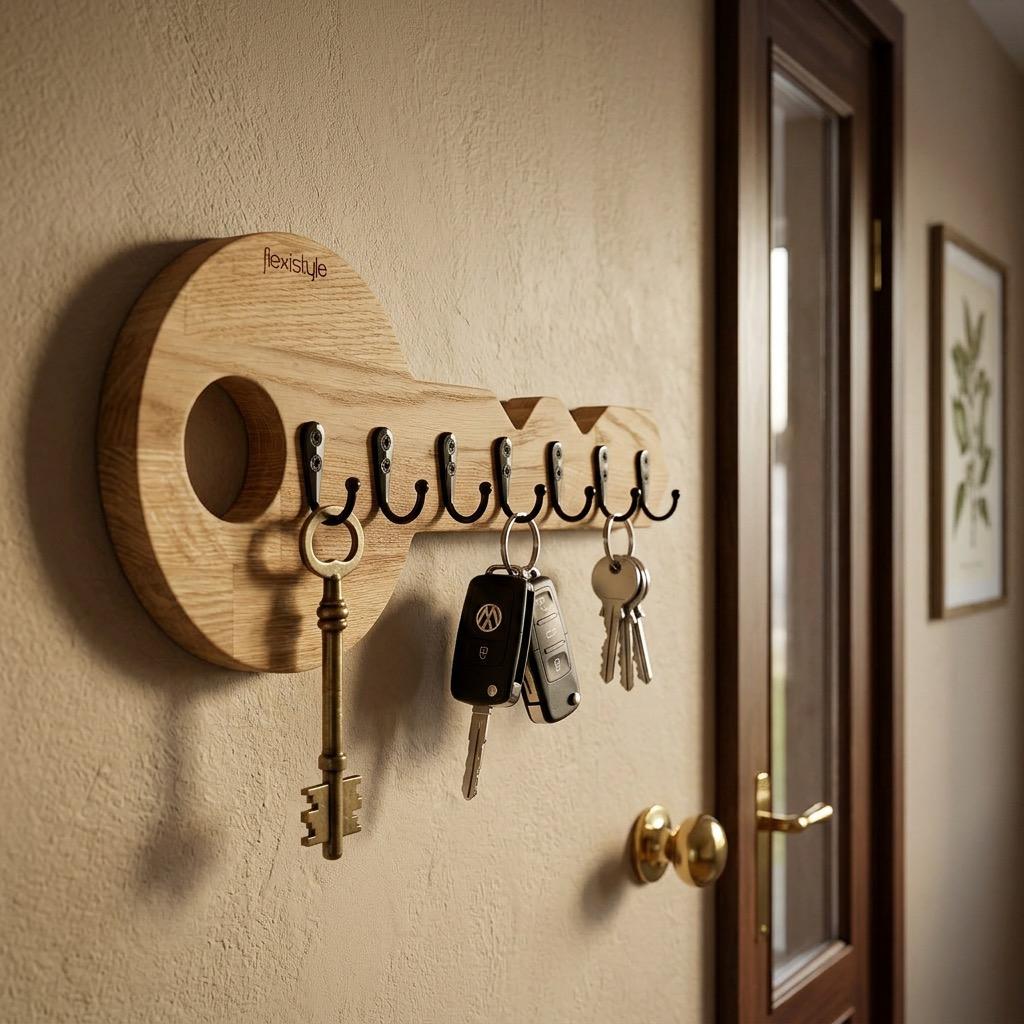 Wooden Key Hanger Oak Key