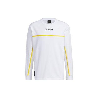 X National Geographic Kooperation Tech T-Shirt Outdoor Schnelltrocknend Sport Buchstabenaufdruck Rundhals Langarm T-Shirt Herren Tops Weiß IL8976