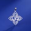 Dawapara Aum Om Ohm Pendant Sanskrit Symbol Yoga Spiritual Charms for Jewelry Making Stainless Steel Accessories