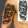 1 Sheet Bravery Tiger Temporary Tattoos For Men Adults Women Waterproof Fake Tattoo Sticker Disposable Washable Tatoo Decoration