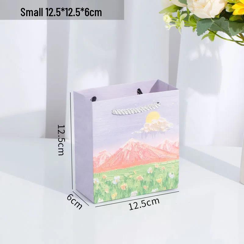Splendida Borsa da Tote Letteraria: Design Pittura ad Olio Creativo per Festival, Compleanni, Regali Qixi e Bouquet