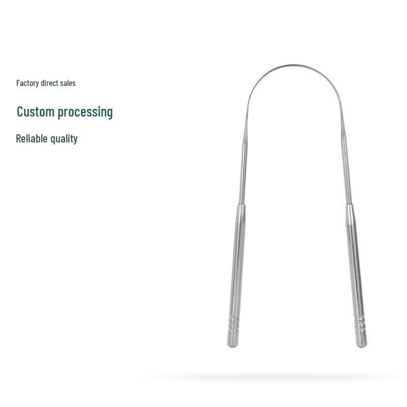 Stainless Steel Tongue Scraper Set for Adults - Oral Cleaning Tool
