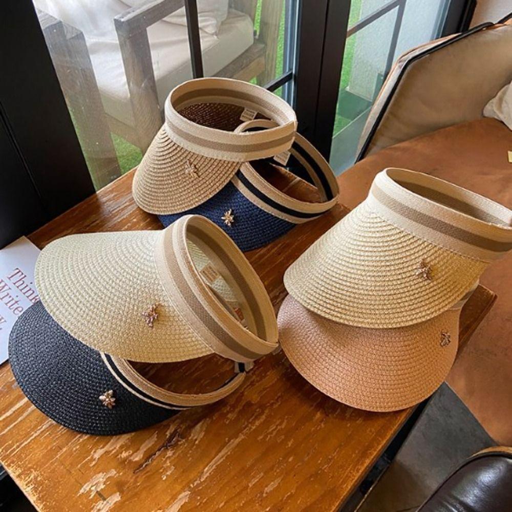 Sunscreen Sun Caps Straw Braid Visor Hat Portable Top Air Cap Outdoor