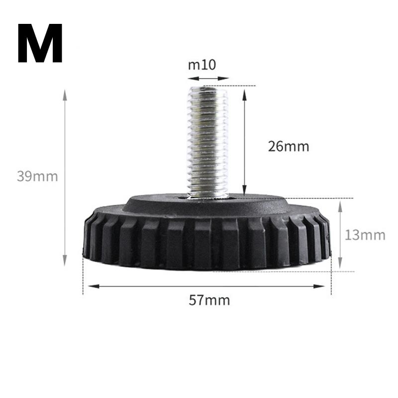 5Pcs Steel Furniture Legs Anti-slip Base Table Cabinet Leg Pad Adjustable Leveling Floor Chair Feet Leveler Table Legs M6 M8 M10