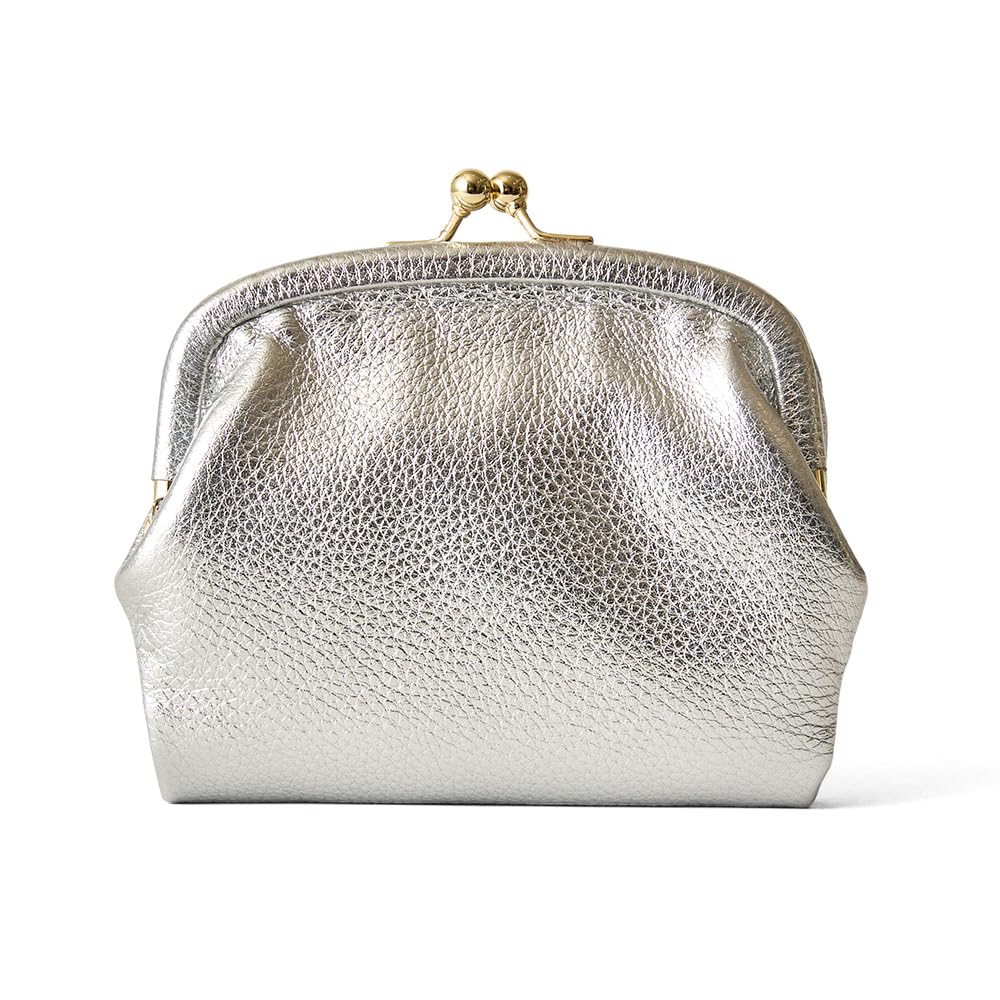 

HASHIBAMI Walnut Clasp Half Wallet Silver Ha-2202-704