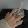 Exaggerated New Design Seed Shape Open Rings for Women Men Fashion Rotating Small Bead Ring Party Jewelry Gifts