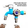 POM Bronze Double Nozzle Faucet Multi-function Double Nozzle Water Tap  for Garden Kitchen