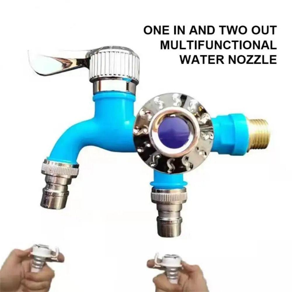 POM Bronze Double Nozzle Faucet Multi-function Double Nozzle Water Tap  for Garden Kitchen