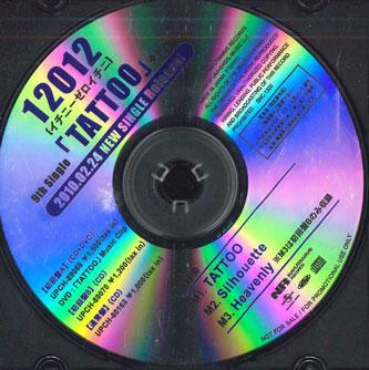 

CD 12012 - Tattoo SNC1320 NAYUTAWAVE 2010 Japan Japanese Pop/Rock Used